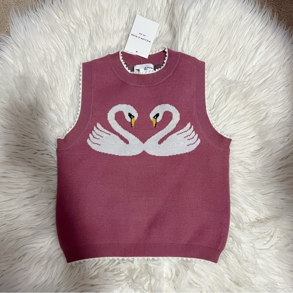 Willow & Wind Swan Sweater top size xsmall brand new w tags